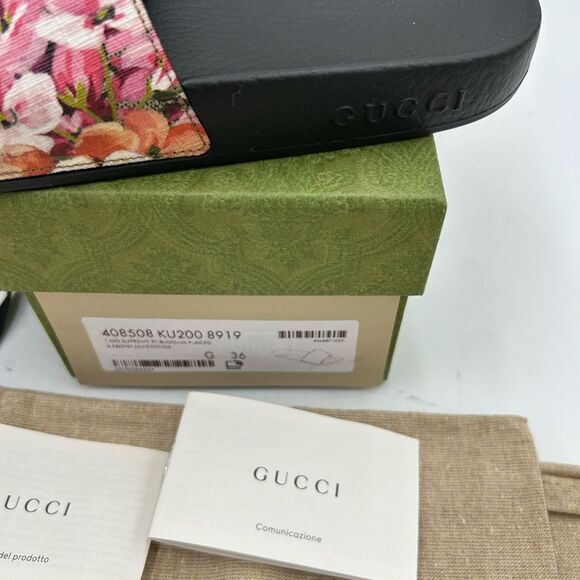 Women's Gucci GG bloom pool slides size 36 made in - Picture 4 of 7